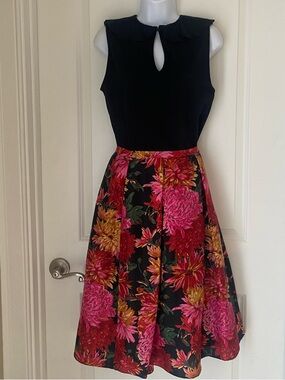 Talbots Floral Silk Pleated A-line Midi Skirt Elegant Feminine Wedding Guest 10